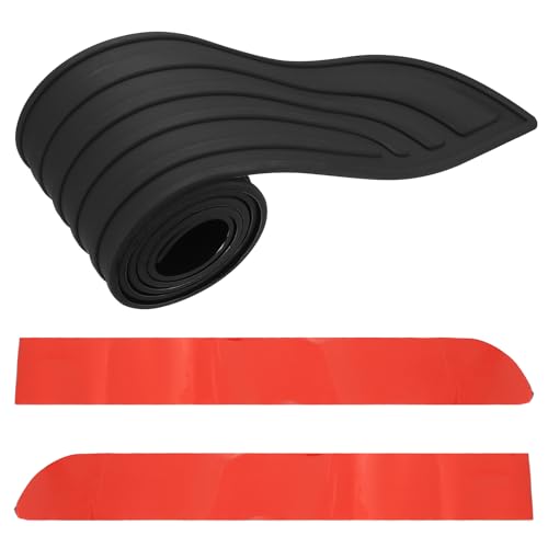 Stoßstangenschutz aus Gummi, 104cm x 9cm Selbstklebender Heckstoßstangenschutz für Autos Schwellerschutz, Ladekantenschutz Kofferraum Stoßstangenschutzpolster für SUVs Autozubehör (Schwarz)