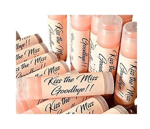 KISS THE MISS GOODBYE Personalized Rosé Wine Lip Balms (25)