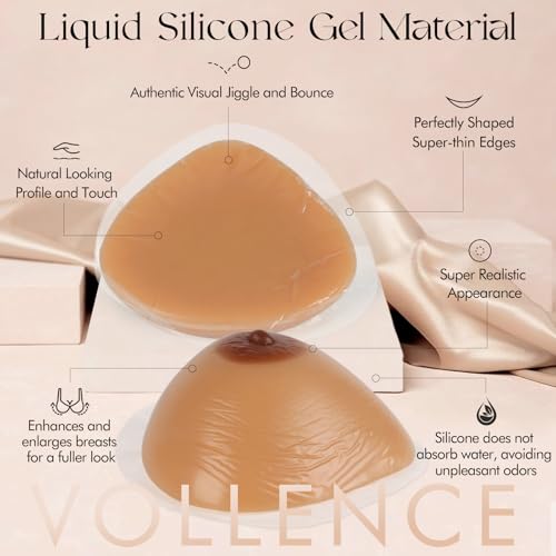 Image of Vollence Self Adhesive Triangle Silicone Breast Forms