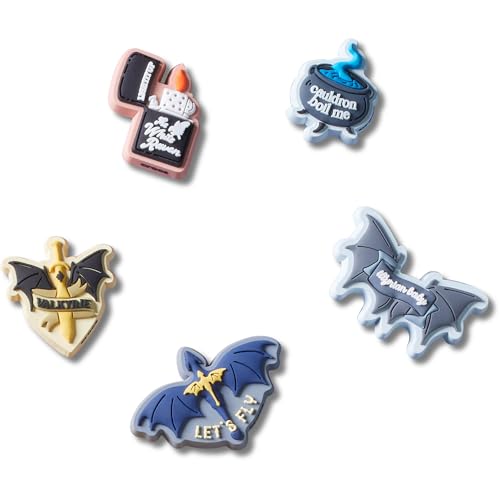 Image of Crocs Jibbitz Flowers Shoe Charm Packs, Dark Magic, 5-Pack
