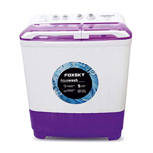 Image of Foxsky 6.8 kg Semi-Automatic Top Loading Washing Machine (FOXSKY AQUA WASH 6.8 KG, PURPLE)