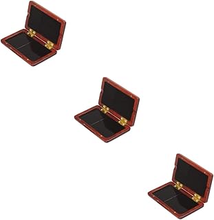 VICASKY 3pcs Box Clarinet Reed Case Walnut Reed Case Reed Holder Reed Storage Wood Reed Case Walnut Case Clarinet Case Musical Instrument Reed Box Wooden Box Accessories Saxophone Bamboo