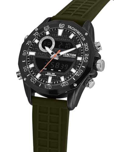 Image of Kenneth Cole Reaction Digi-Analog Black Dial Watch for Men - KRWGP0070601