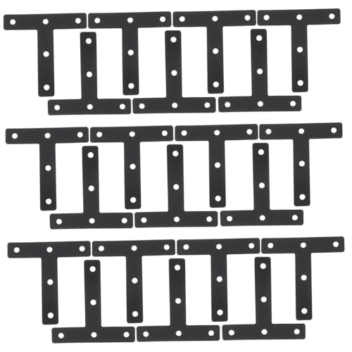COSMEVIVI 20 Pcs t Shape Wood Furniture Support Cabinet Shelf Heavy Duty Mending Plates Wall Mount Brackets