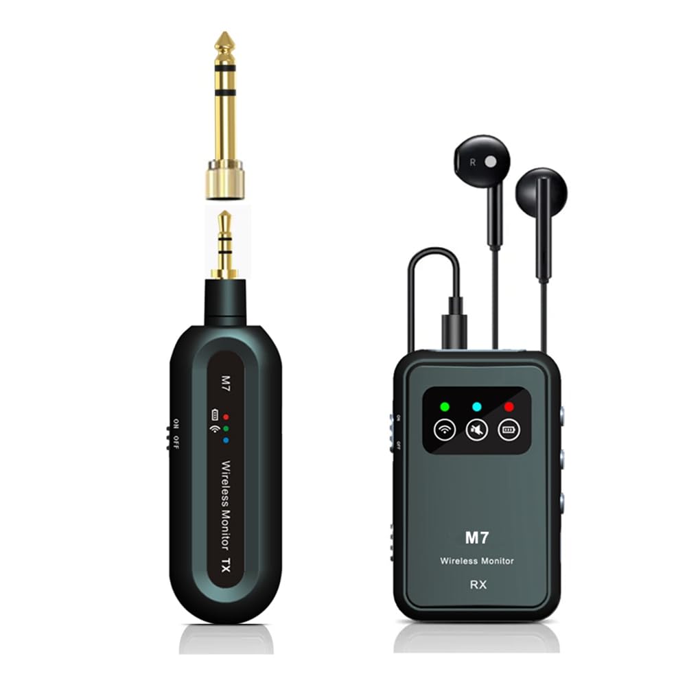di Monitoraggio in-Ear Wireless IEM Wireless A 2,4 GHz con Trasmettitore Ricevitore per Trasmissione in Diretta in Studio Musicale