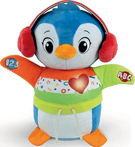 Clementoni 59287 Baby Clementoni – Danza con me Pinguino, giocattolo interattivo per bambini con musica e effetti luminosi, giocattolo educativo per bambini dai 12 mesi in su