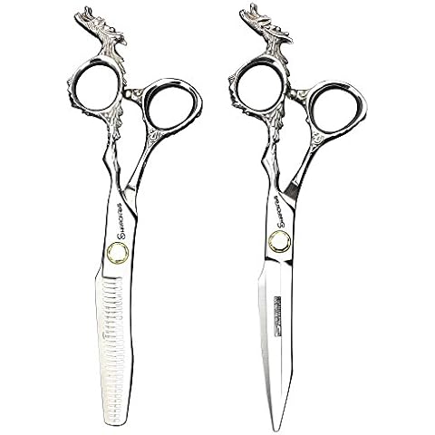 SHARONDS 6-Zoll professionelle Haarschneider, japanische handgefertigte 440C Silber Edelstahl Schere Set Cover