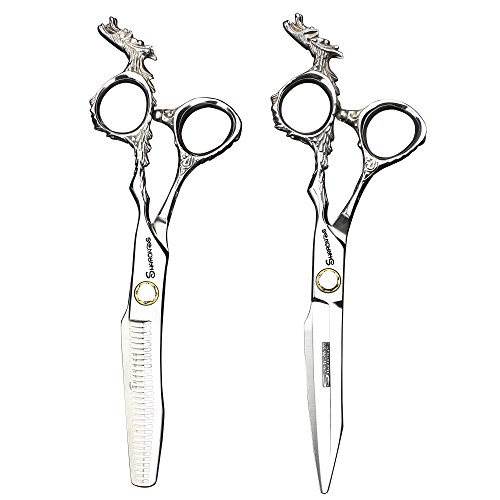Sharonds professionali da parrucchiere 17.5 cm, a mano giapponese 440 C forbici per capelli e sottile set