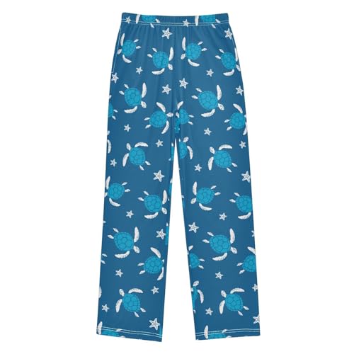 Turtles Simple Lines Boys Pants for Kids Jogger Pants with Pockets S-XL