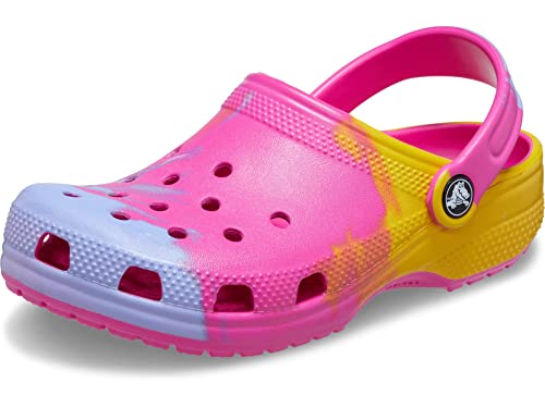 Image of Crocs Unisex-Child Classic Graphic Clog, Juice /Multi, 5 Big Kid