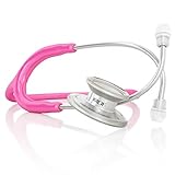 MDF Instruments MDF777-32 MD One Stainless Steel Premium Dual Head Stethoscope - Free-Parts-for-Life & Lifetime Warranty - Fuschia