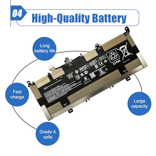 Image of 50.97Wh DK04XL Laptop Battery Replacement for HP Chromebook x360 13c Series Enterprise Elite C1030 Series L93531-2C1 HSTNN-DB9W DK04050XL 7.7V 6290mAh