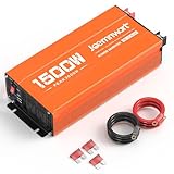 Joemnwart 1500W Inverter 12V DC to 120V AC Converter with 2 AC Outlets, QC3.0/PD30W Fast Charging USB Ports, Car Power Inverter Adapter for Vehicles