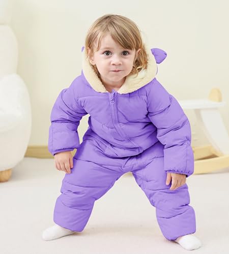 BFUSTYLE Baby Snowsuit 0-24 Months Winter Clothes Infant Boy Girl Puffer Jacket Newborn One Piece Coat with Hooded2