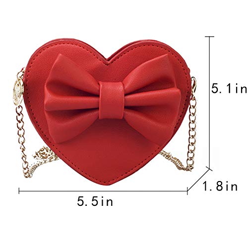 Mily Mini Heart Shape Crossbody Handbag Coin Change Purse for Toddlers Little Girls4