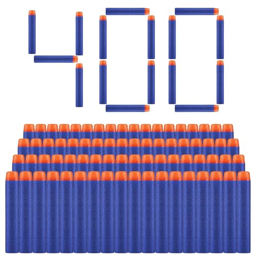 ZWOOS Foam Bullet Darts 400 Pièces 7.2cm EVA Blue Foam Darts Recarga de Bala para N-Strike Elite Series Blasters Kid Toy Guns