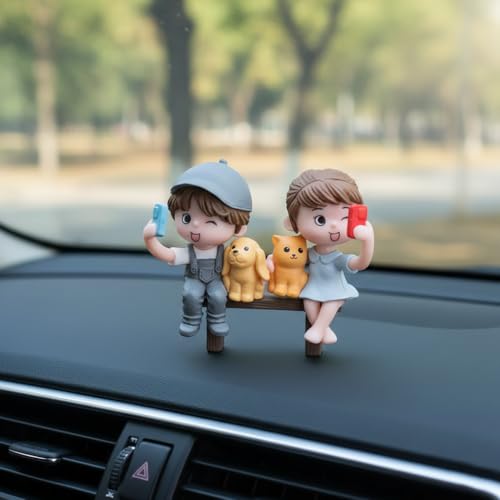 Image of CraftVatika Miniature Couple Showpiece,Romantic Valentine Gifts for Girlfriend Boyfriend Husband Wife,Home Decor Items,Shelf Table Decor,Birthday Gift,Long Distance Relationship Gifts,6.5cm,3.5cm