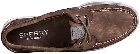Sperry Men's Authentic Original 2 Eye Boat Shoe, Brown Nubuck, 9.5 | Image 4
