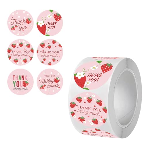 Rotolo di 500 etichette rotonde da 2,5 cm con 6 disegni colorati per bomboniere, confezioni regalo, celebrazioni, buste, scrapbooking, artigianato