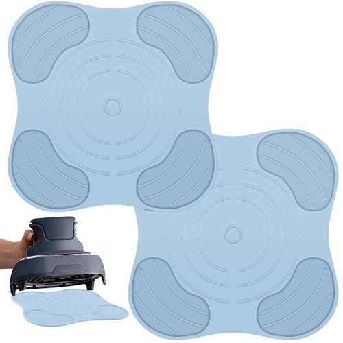 Jalopink Silicone Air Fryer Trivets for Ninja Crispi PowerPod,Heat-Resistant,Non-Slip,Protection for Countertop,Hot Pads for Ninja FN101GY FN101SG FN101ST (Blue-Gray,2PCS)