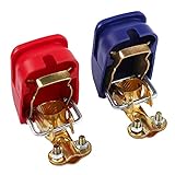 Einfache Installation: Batterieklemmen ist für alle standard-rundbatterien geeignet, und die kabel sind mit muttern und schrauben befestigt. Der installationsvorgang ist einfach und kostenlos.