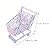 Toddmomy 1pcs Mini Supermarket Handcart,Mini Metal Shopping Cart Supermarket Handcart Shopping Utility Cart Storage Toy Holder,Purple