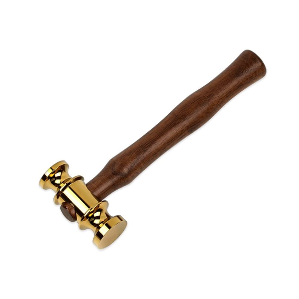 Młotek z drewnianą rączką, ręcznie robiona rzeźba DIY, skórzane wyroby rzemieślnicze Narzędzie perkusyjne wanglan (Color : 3)