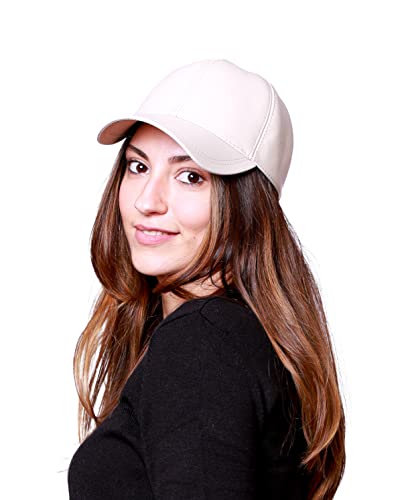 Image of Genuine Leather Unisex Baseball Cap