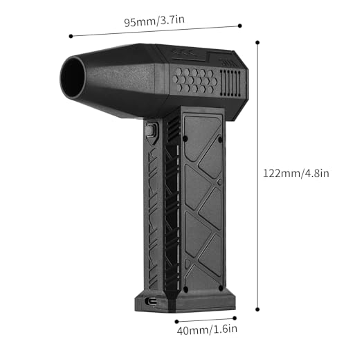 Irishom Elektrischer Luftstaubsauger, bürstenloser Motor mit 130.000 U/min, stufenlos einstellbare Windgeschwindigkeit, Turbolüfter, eingebauter wiederaufladbarer