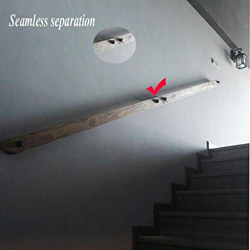 Rampe d'escalier en bois noble avec support mural haute résistance - 4