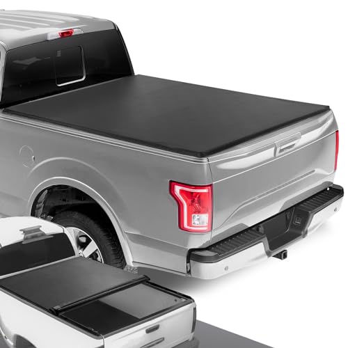 Image of DNA Motoring TTC-RU-014 Truck Bed Soft Vinyl Roll-Up Tonneau Cover Compatible with 15-20 F150 6.5Ft Fleetside Bed