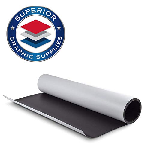 Rollo de lámina magnética blanca 24" x 120" flexible miniatura 2