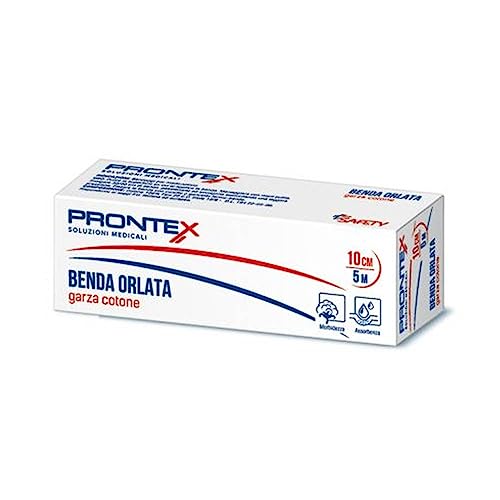 Prontex Benda Orlata di Garza Idrofila Misura 10 x 500 cm, 1 Pezzo