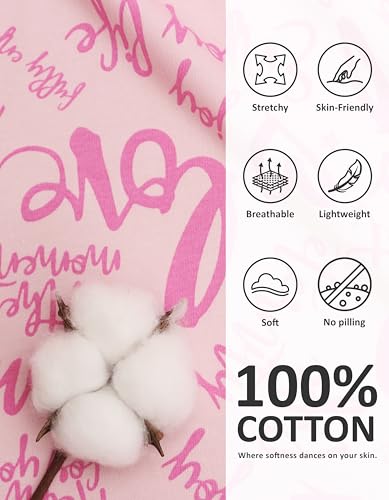 100% Cotton Pajamas for Women Set, 2 Piece Soft Knit Long Sleeve pjs Comfortable Sleepwear Loungewear XS-XXL3