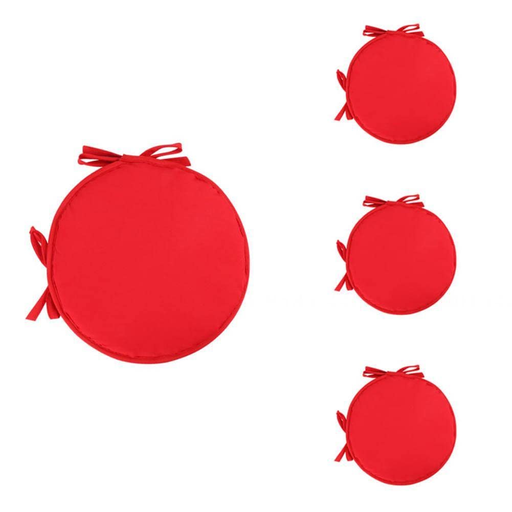 Chair Pads for Dining Room Chairs Set of 4 - Round Cushion with Ties, Non Slip Kitchen Chair Seat Cushions