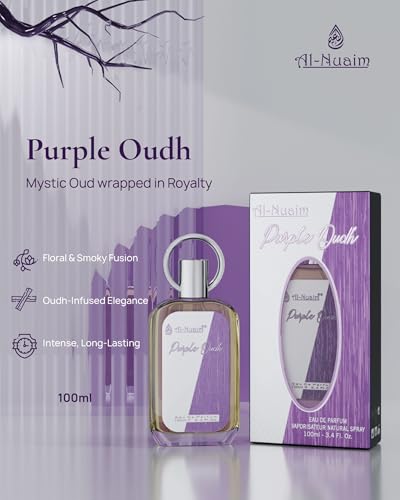 Image of Al-Nuaim Purple Oudh Eau De Parfum For Men & Women - 100ml | Long Lasting Perfume