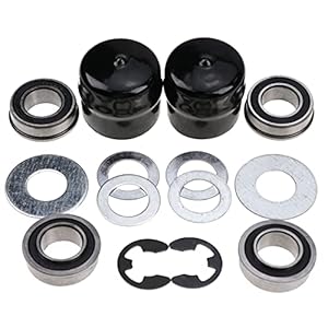 DVPARTS Rasentraktor Achse Hardware Kit Vorderradbuchse auf Lager Umbausatz 532124959 532175039 532009040 für Husqvarna Craftsman Poulan