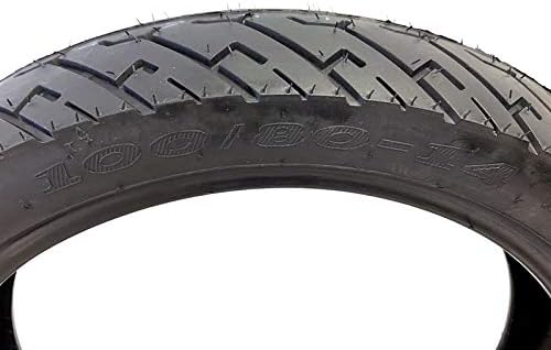 MMG Tires - SET Front Tire 100/80-14 and Rear 120/80-14 Tubeless Type for Mid to Large Scooters 125cc