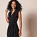 Amazon Essentials Women's Classic Cap Sleeve Wrap Dress (Available in Plus Size), Black, Large