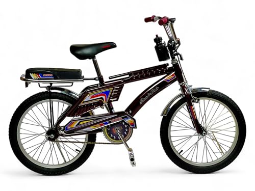 ALBADER Rambo Freestyle Bike 20 Inch Bike With Additional Seat & Adjustable Seat Indonesian Rambo With Nickel Fender & Reflectors Rambo Bicycle indonesian Design Perfect Gift For Boys (Dark Red)