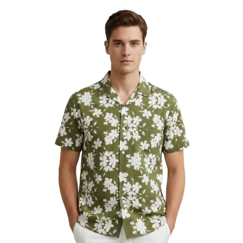 Image of LSD Men's Printed Casual Shirt - Half Sleeve Cuban Collar Regular Fit Trendy Stylish Viscose Shirt for Men, Office Party