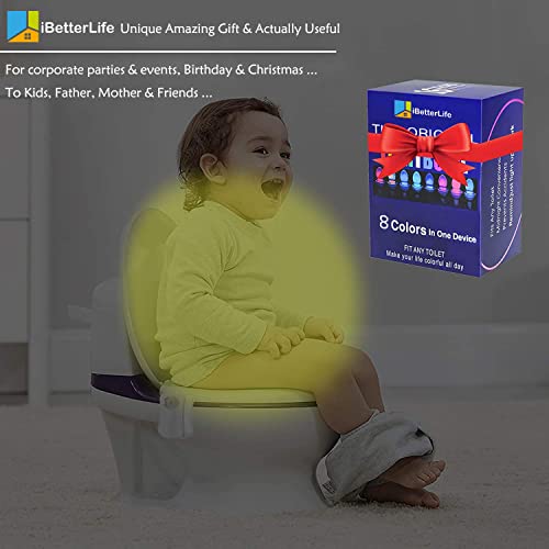 Image of Toilet Light with Motion Activated Sensor - 2Pack The Original 8 Color Changing LED Inside Toilet Bowl Night Light for Bathroom Decor - Cool Stuff, Funny Gifts for Kids Dad Teen Boys Girls Men Women
