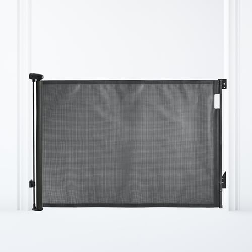 Image of Dreambaby Glide N Hide 35'' Extra Tall, 55'' Wide Retractable Baby Gate - Ideal for Stairs, Doorways & Halls, Durable Mesh, EZY-Check Indicator, Dog & Pet Gate