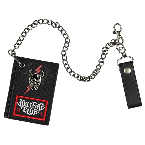 Stranger Things Hellfire Club Demogorgon Hunter Tri-Fold Snap Chain Wallet