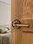 MRML Privacy Door Handle Antique Brass Retro Door Lever, Bedroom Bathroom Interior Vintage DoorHandle, Aluminium Alloy Handle Lever, 1 Pack