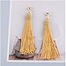 20pcs 15.5cm/6 Inch Silky Floss Bookmark Tassels with 2-Inch Cord Loop and Small Chinese Knot for Jewelry Making, Souvenir, Bookmarks, DIY Craft Accessory (Champagne)