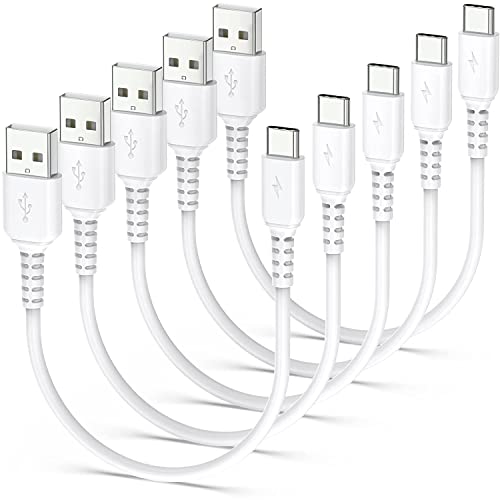 Câble USB C court[5pcs 30CM/0,3M], Câble de charge rapide 3A USB A vers USB C court Câble de charge pour Samsung Galaxy S20 S10 S9 S8, A50 A51 A70 A71, Note...