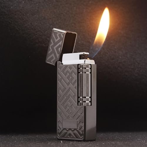 Encendedor metálico recargable TARVIT con rueda y llama suave miniatura 2