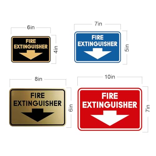 Image of Signs ByLITA Classic Framed Fire Extinguisher (Brushed Silver) - Small 5 Pack