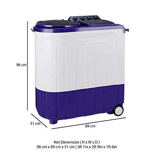 Image of Whirlpool 8 kg Semi-Automatic Top Loading Washing Machine (ACE TURBO DRY 8.0, Coral Purple, 2X Drying Power)